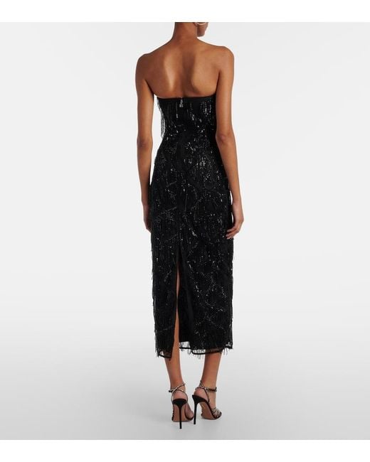 Abito Midi Tula Con Paillettes di ROTATE BIRGER CHRISTENSEN in Black