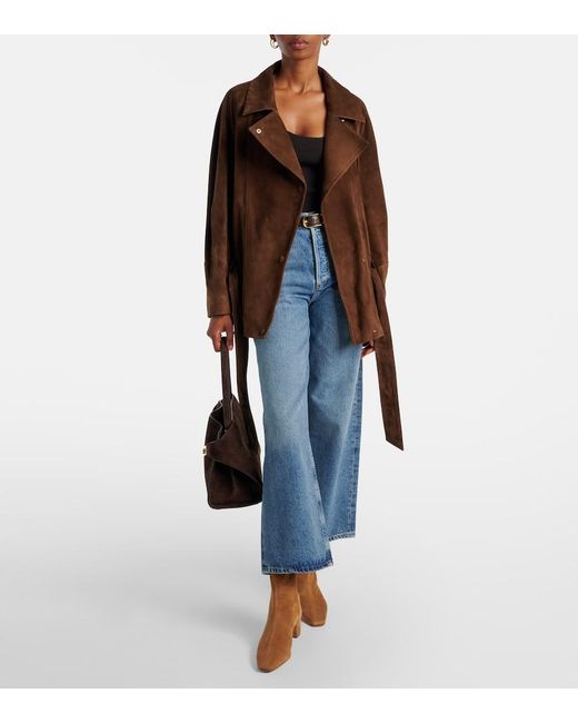 Aquazzura Brown Saint Honore 35 Suede Ankle Boots