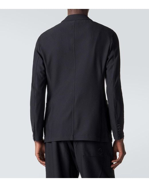 Giorgio Armani Blue Icon Single-Breasted Blazer for men
