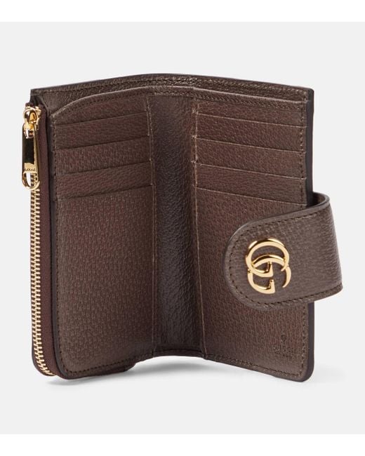 Gucci Metallic Ophidia Leather-trimmed Card Case