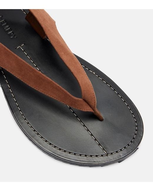 A.Emery Brown Elmer Suede Thong Sandals