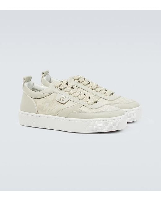 Christian Louboutin Sneakers Happyrui Mit Leder in White für Herren