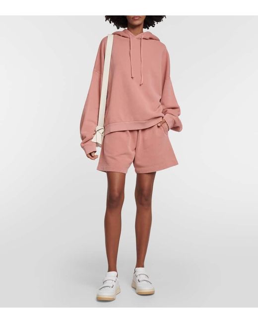Acne Pink Rego Cotton Fleece Shorts