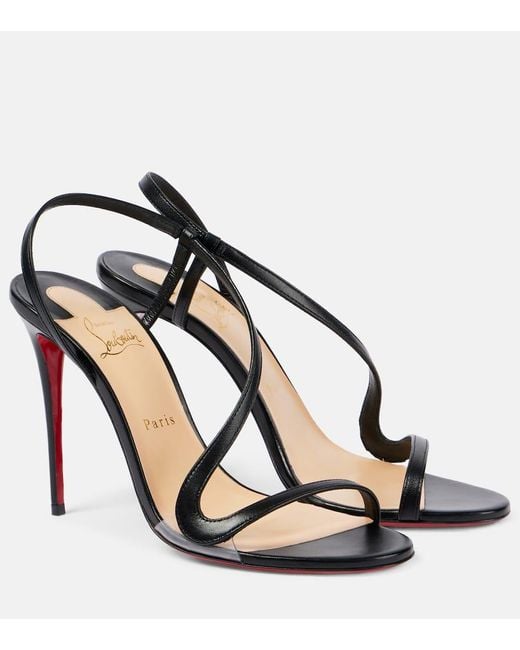 Christian Louboutin Black Rosalie Leather Sandals