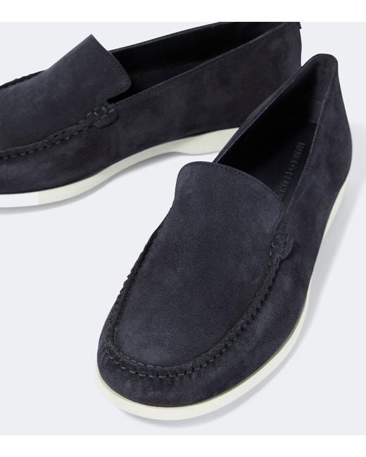 Manolo Blahnik Blue Monaco Suede Loafers for men