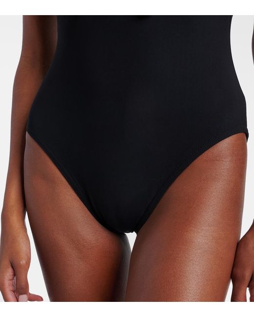 Karla Colletto Black Lenora Bow-Detail Swimsuit