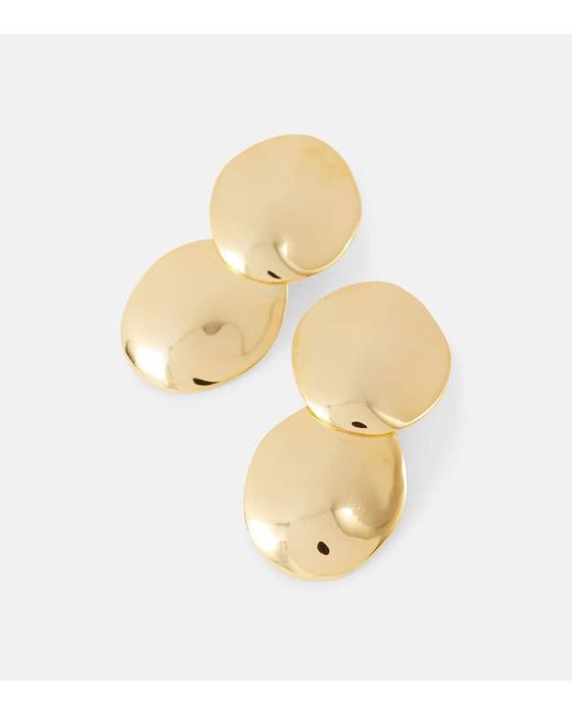 Jennifer Behr Natural Issey Double Disc 18kt Gold-plated Drop Earrings