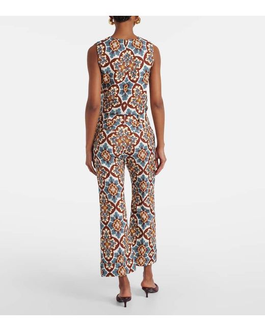 LaDoubleJ Multicolor Hendrix High-Rise Cotton Flared Pants