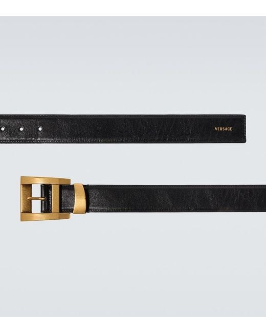 Cinturon De Piel Versace de hombre de color Brown