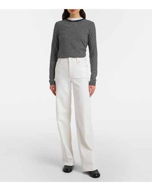 FRAME White Le Slim Palazzo Wide-Leg Jeans
