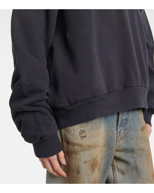 Sudadera Con Capucha De Mezcla De Algodon Acne de color Blue