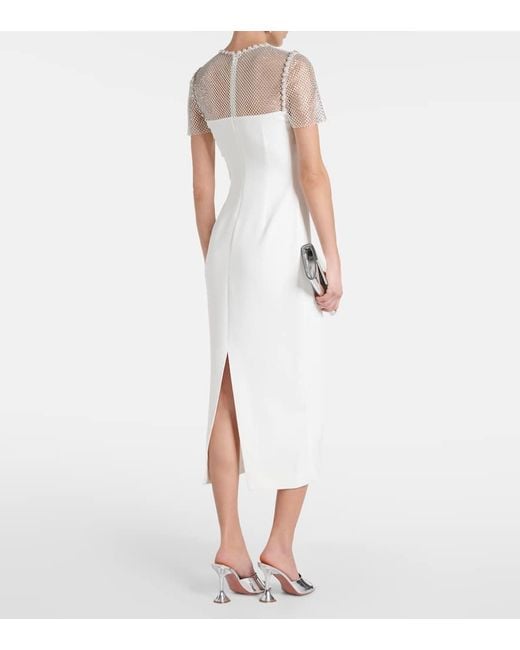 Robe De Mariee En Crepe A Ornements Self-Portrait en coloris White