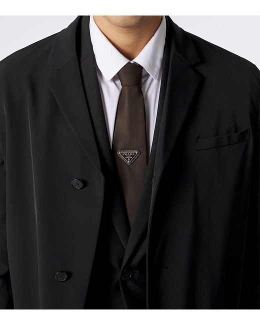 Prada Brown Re-Nylon Tie for men