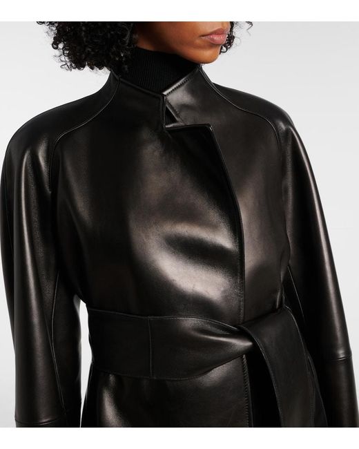 Khaite Black Lederjacke Edith