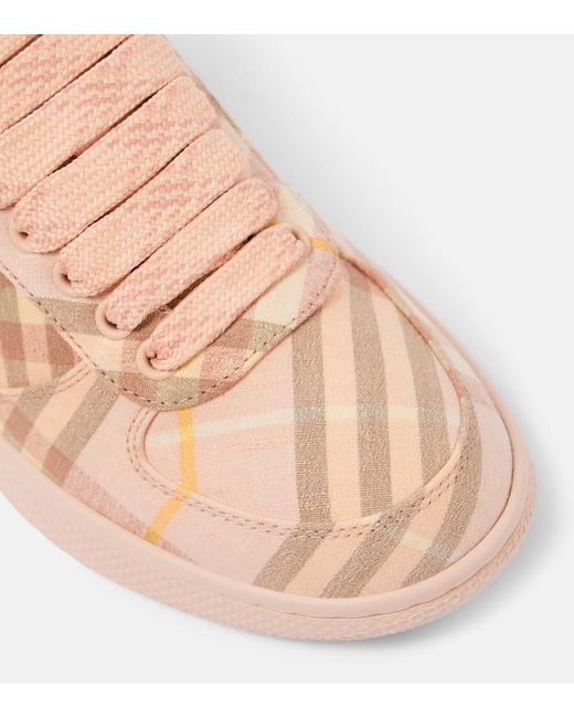 Burberry Pink Sneakers Terrace Ekd Check
