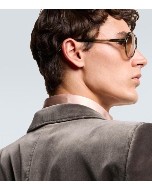Tom Ford Brown Aalto Aviator Sunglasses for men