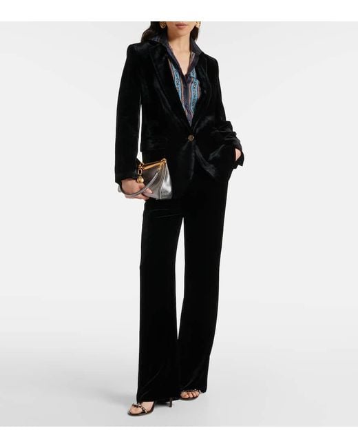 Etro Black Velvet Blazer