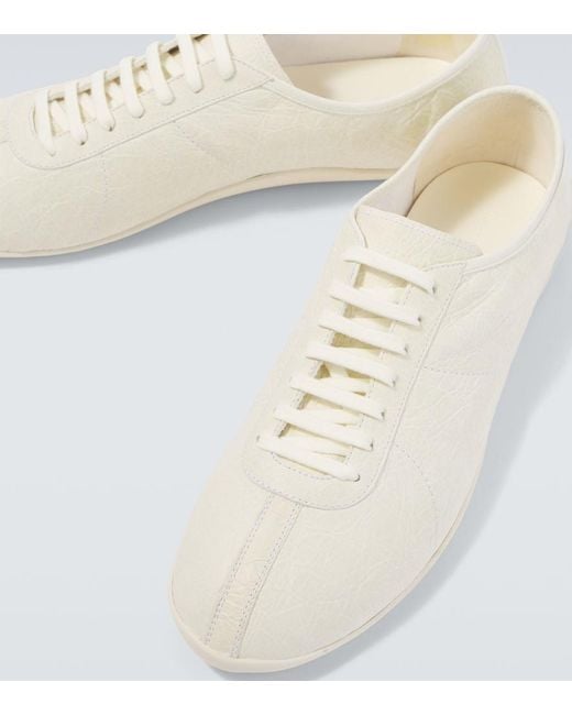 The Row White Clement Leather Sneakers for men