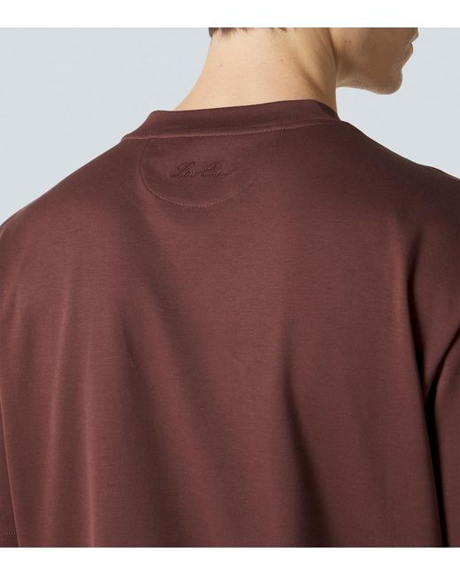 Loro Piana Ray Cotton Jersey T-Shirt in Brown for Men | Lyst UK
