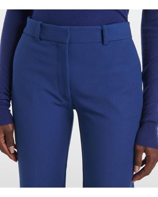 Pantalon Slim Bing Court En Coton Melange Joseph en coloris Blue