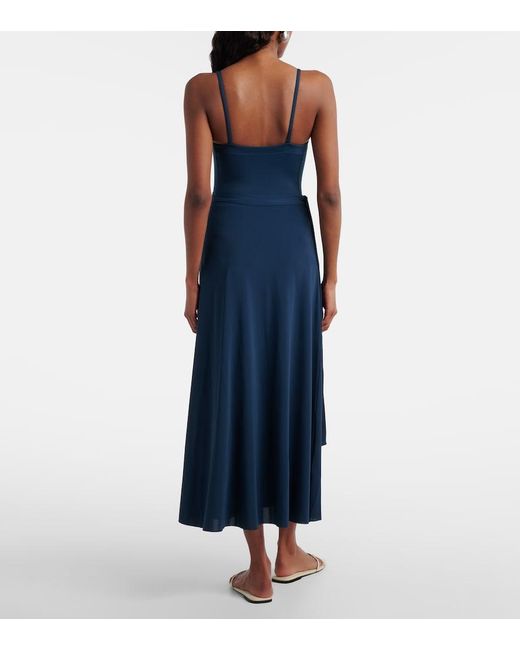 Eres Blue Julieta Midi Skirt