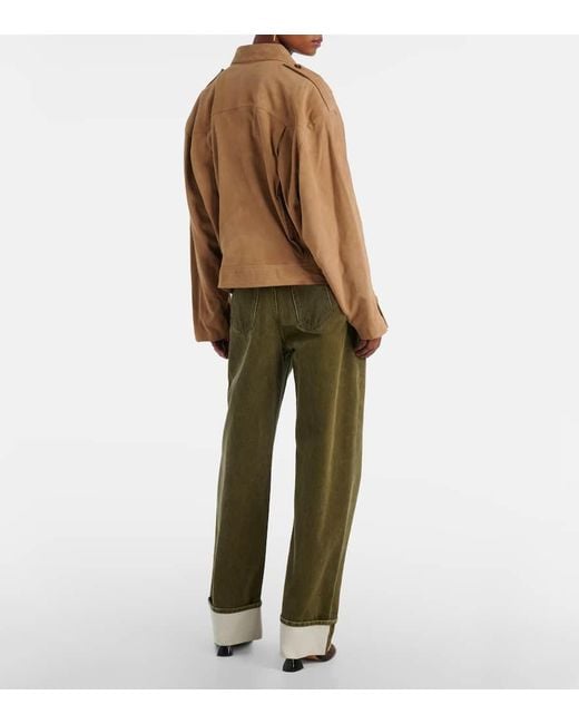Blazé Milano Brown Jacke Kiso Aus Veloursleder