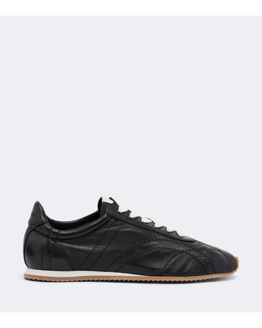 Totême Black Flex Leather Sneakers