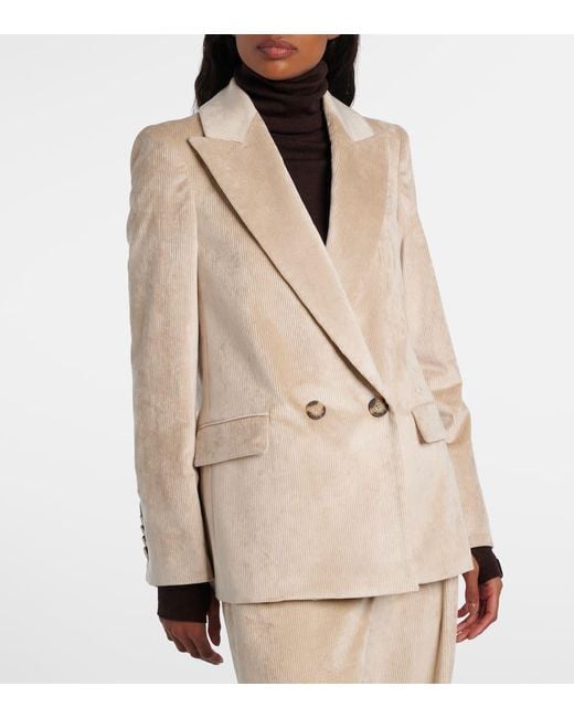 Blazer Sevyn En Velours Cotele Veronica Beard en coloris Natural