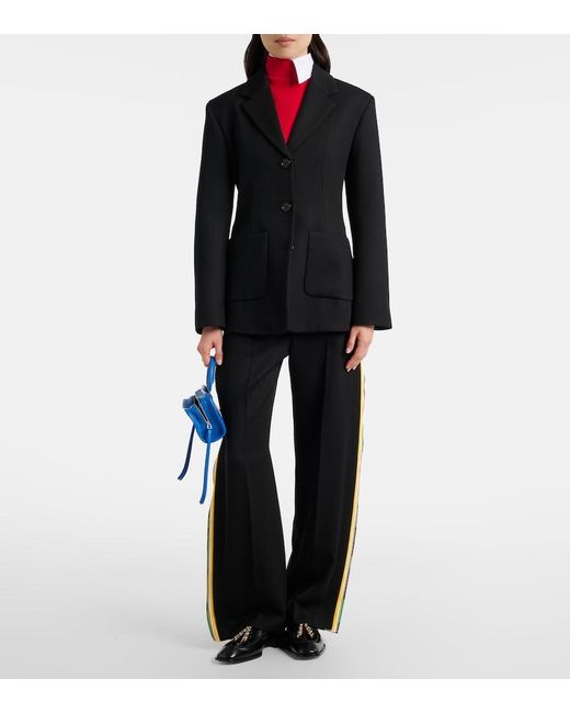 Loewe Red Double L Ribbed-Knit Top