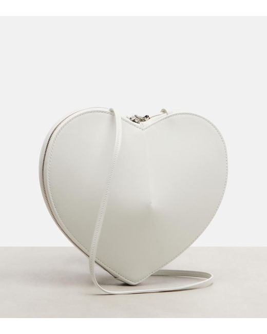 Alaïa White Le Coeur Leather Crossbody Bag