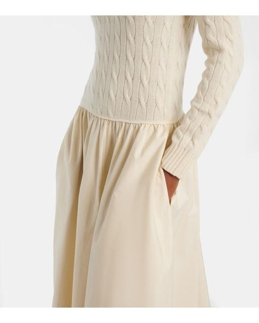 Polo Ralph Lauren Natural Cotton And Wool-Blend Maxi Dress