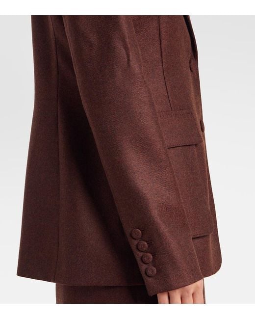 Gabriela Hearst Brown Louisa Wool-Blend Blazer