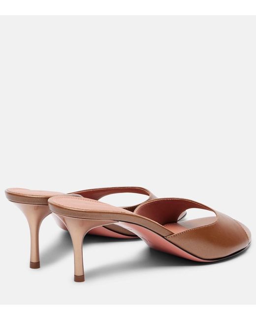 AMINA MUADDI Brown Jeanne 60 Leather Mules