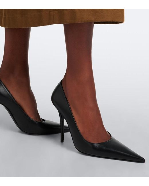 AMINA MUADDI Black Barbara Leather Pumps