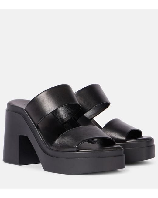 Robert Clergerie Black Next 110 Leather Platform Mules