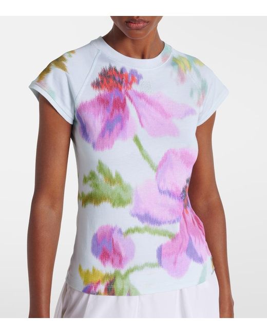 T-Shirt En Coton Melange A Fleurs Loewe en coloris Pink