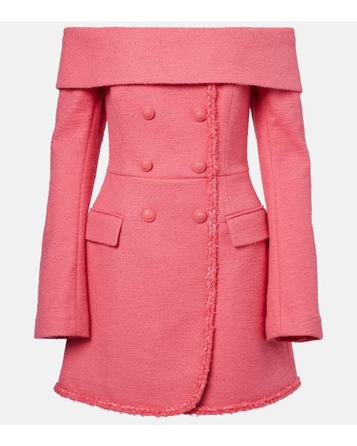 Rebecca Vallance Pink Montana Crepe Minidress