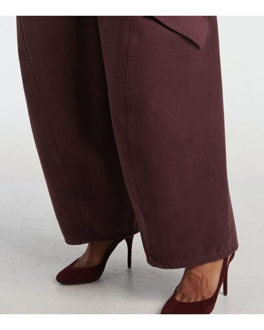 Alaïa Purple Cotton Twill Cargo Pants