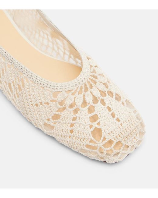 Magda Butrym Natural Crochet Ballet Flats