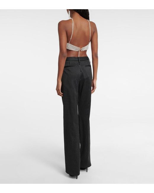 Magda Butrym Natural Bandeau Crystal Jewelry Top