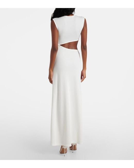 Christopher Esber White Concave Stone Maxi Dress