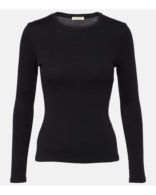 Nili Lotan Black Emelie Cotton Jersey T-Shirt