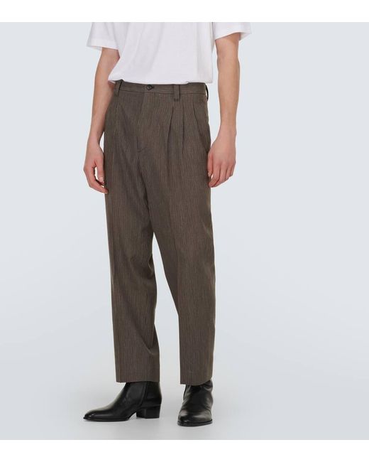 Pantaloni McCloud Santome in lana e lino di Visvim in Gray da Uomo