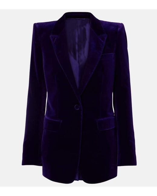 Blazer En Velours De Coton Tom Ford en coloris Blue