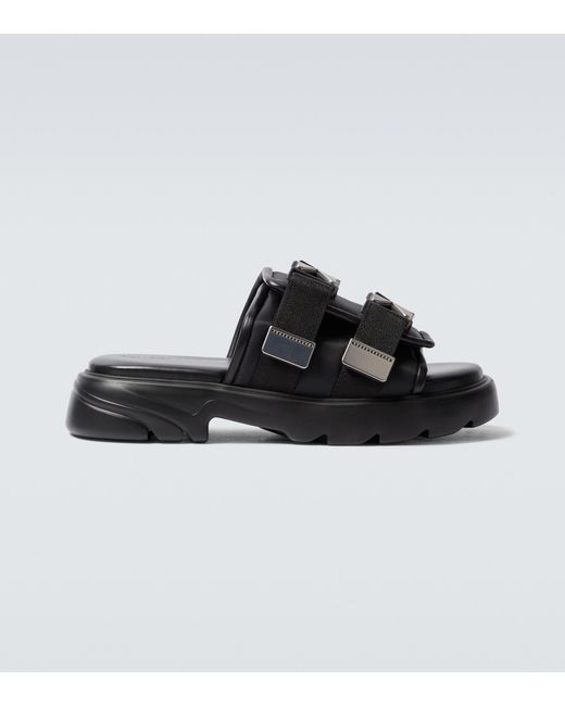 Bottega Veneta Flash Bomber Sandals in Black for Men | Lyst