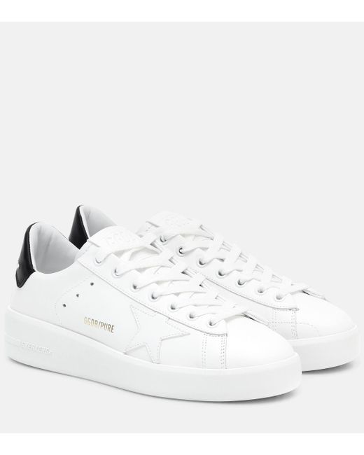 Golden Goose Deluxe Brand White Pure Star Leather Sneakers