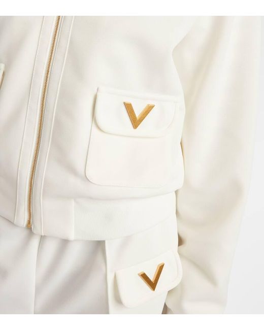 Valentino White Jacke Aus Jersey