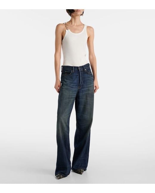 Jeans 1981 Yoyogi Di A Gamba Larga di Acne in Blue