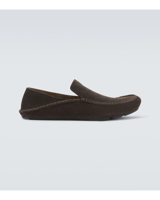 Loewe Brown Rambla Suede Loafers for men