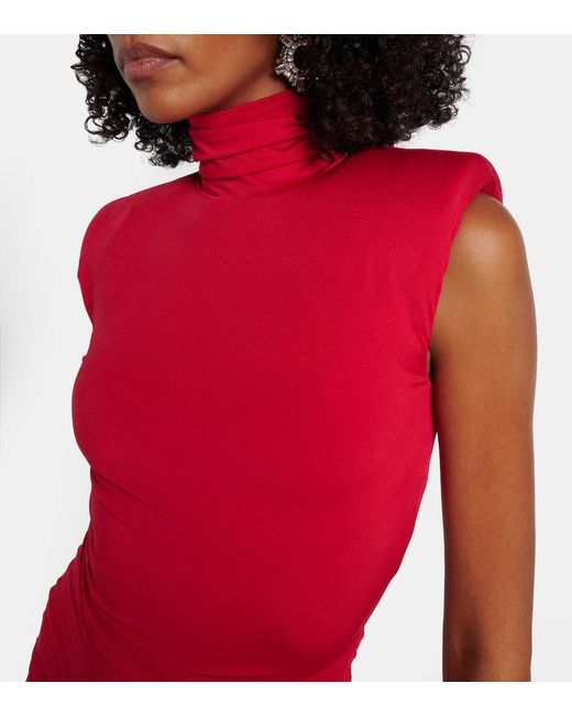 Area Red Verziertes Midikleid